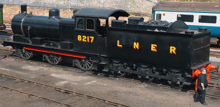LNER 8217 (J17) outside in the yard at Barrow Hill
