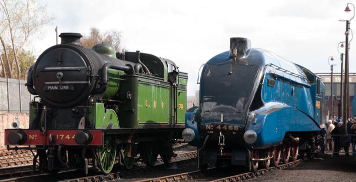 GNR N2 0-6-2T no.1744 and LNER A4 Mallard 