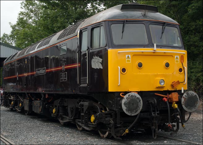  Class 47798  with the name Prince William on display at the 2008 open day.