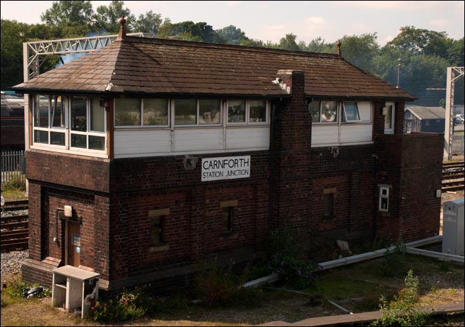 Carnforth Station Junction signal box in 2008 from the rear 