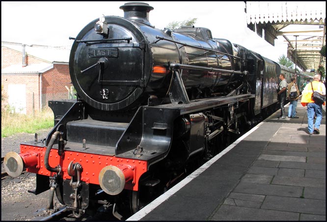 Black 5 on a Last Train re-enactment at the Great Central Railway in 2006. Black 5 on a Last Train re-enactment at the Great Central Railway in 2006.