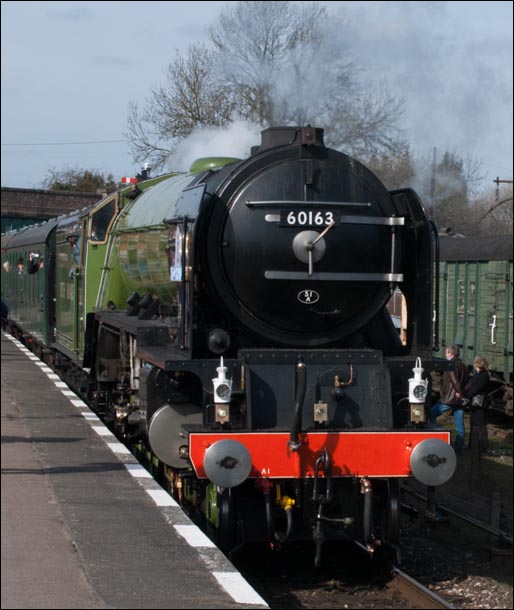 Tornado at the Great Central Railway's Quorn and Woodhouse station on the 21st March 2010