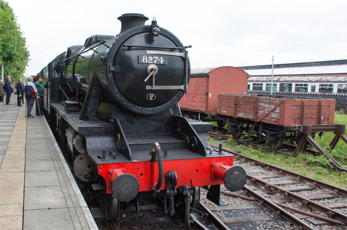 LMS 8F 8274 at Ruddington Fields station 