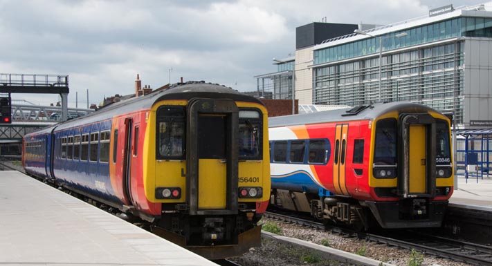 East Midland Trains class 156401 with East Midlands class 185846 