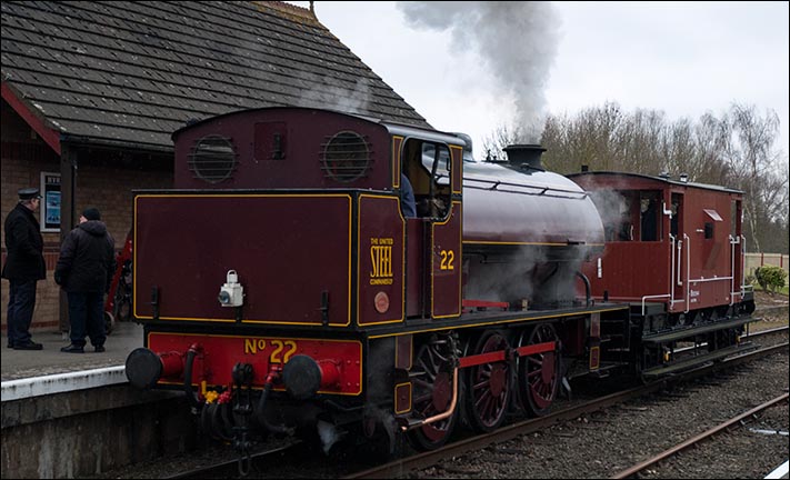 0-6-0st no.22 "The United Steel Companies Ltd" at Orton Mere station 