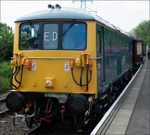 Class 73001 at Peterborough Nene Valley station Class 73001 at Peterborough Nene Valley station