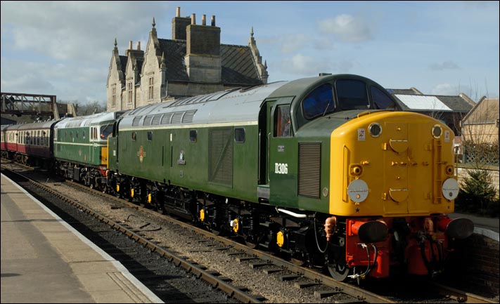 D306 and D5401 about to leave Wansford for Peterborough