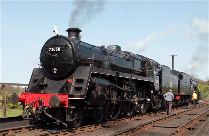 Class 5 City of Peterborough 8F 48305 at Wansford on 28th April 2007.