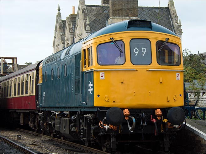 Class 33035 at Wansford at Nene Valley Railway Diesel Gala on Saturday the 27th September 2014 