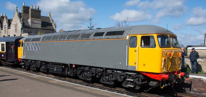Class 56 104  in Wansford Nene Valley Railway station 