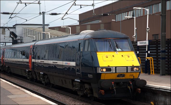 National Express East Coast (NXEC) DVT 82201 in platform 2 on the 28th Febuary 2009