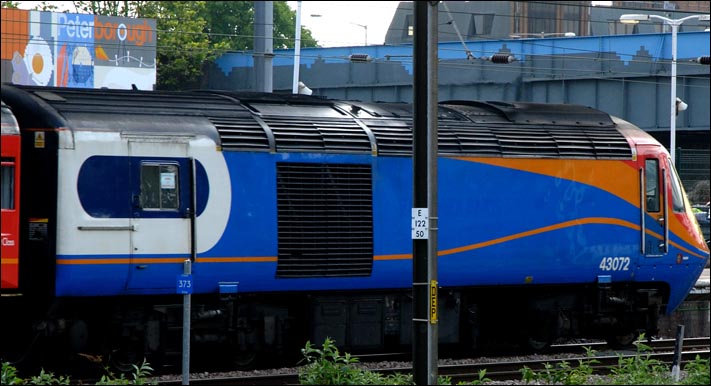 East Midland Trains HST on Hire to East Coast in platform 2 on the 28th of April 2011