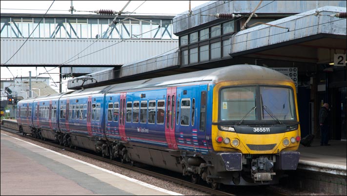 First Capital Connect class 365511 EMU in platform 2 on the 13th of April 2011