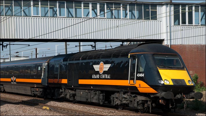Grand Central HST 43484 on the up fast on the 29th of March 2012 Grand Central HST 43484 on the up fast on the 29th of March 2012