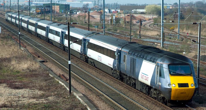 East Coast HST on the up fast at Westwood 