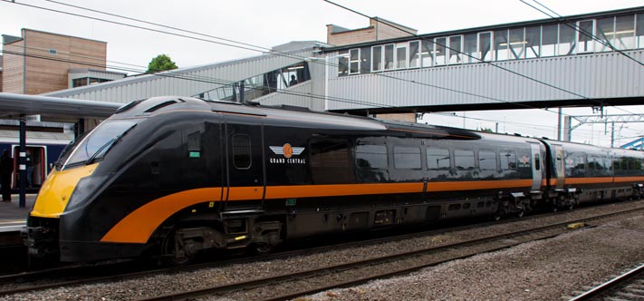 Grand Central class 180 in platform 3 at Peterborough 