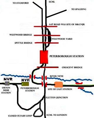 Map of Peterborough in the 1970s Map of Peterborough in the 1970s